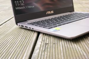 Beim UX3410U greift ASUS das typische ZenBook-Design auf