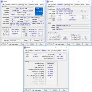 oben links: CPU-OC; unten: manuelles RAM-OC