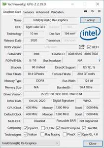 Intel NUC 11 Pro iGPU