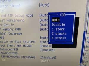 X3D-Stacking im BIOS eines EPYC-Servers
