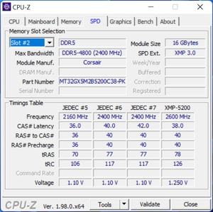 Corsair Dominator Platinum DDR5-5200