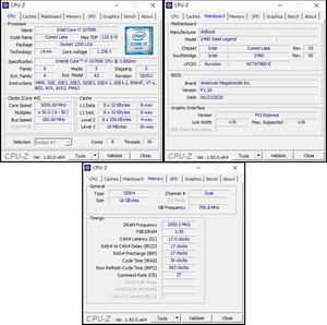 oben links: CPU-OC; unten: manuelles RAM-OC