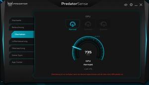 Die Software des Acer Predator Triton 500