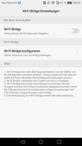 Dank integrierter Wi-Fi Bridge kann das Honor 6X ein vorhandenes WLAN weiter verteilen