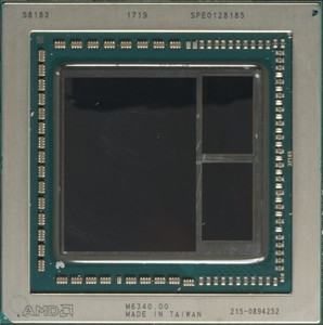 Vega-GPU-Package mit Samsung-Speicher und aufgefüllten Spalten aus Taiwan.
