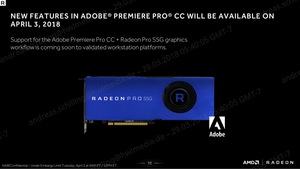 Adobe Premiere Pro CC unterstützt die Radeon Pro SSG