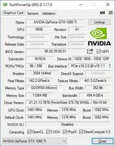 NVIDIA GeForce GTX 1080 Ti Founders Edition GPU-Z-Screenshot