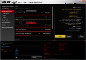 Intels Extreme Tuning Utility bietet auch eine Option für den AVX-Offset.