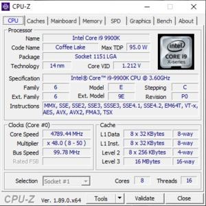 GPUz und CPUz des MSI GT76 Titan DT 9SG
