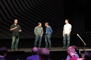 Tom Peterson (ganz links) auf dem Turing-Event von NVIDIA