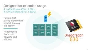 Der Qualcomm Snapdragon 630 muss mit acht Cortex-A53-Kernen auskommen, erreicht aber den gleichen Maximaltakt wie der Snapdragon 660