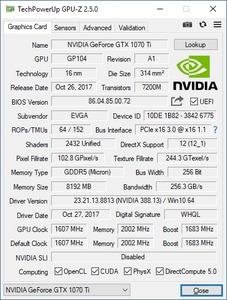 EVGA GeForce GTX 1070 Ti FTW2 Gaming