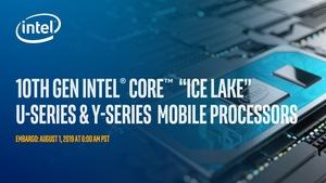 10th Gen Intel Core Processors Ice Lake Launch