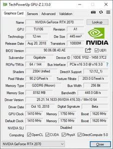 Gigabyte GeForce RTX 2070 WindForce 8G