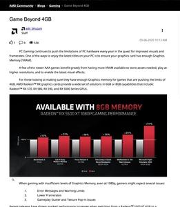 AMD Blogbeitrag zu 4 GB Grafikspeicher