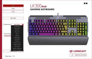 Lioncast LK300 RGB Pro - Software