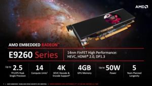 AMD stellt neue Embedded-Produkte auf Basis der Polaris-GPUs vor.