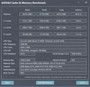 AMD Ryzen 9 5950X AIDA64