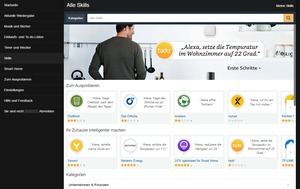 Die Alexa-Browser-App ist nach wie vor im alten Design erreichbar, Skills können auch weiterhin hier aktiviert werden