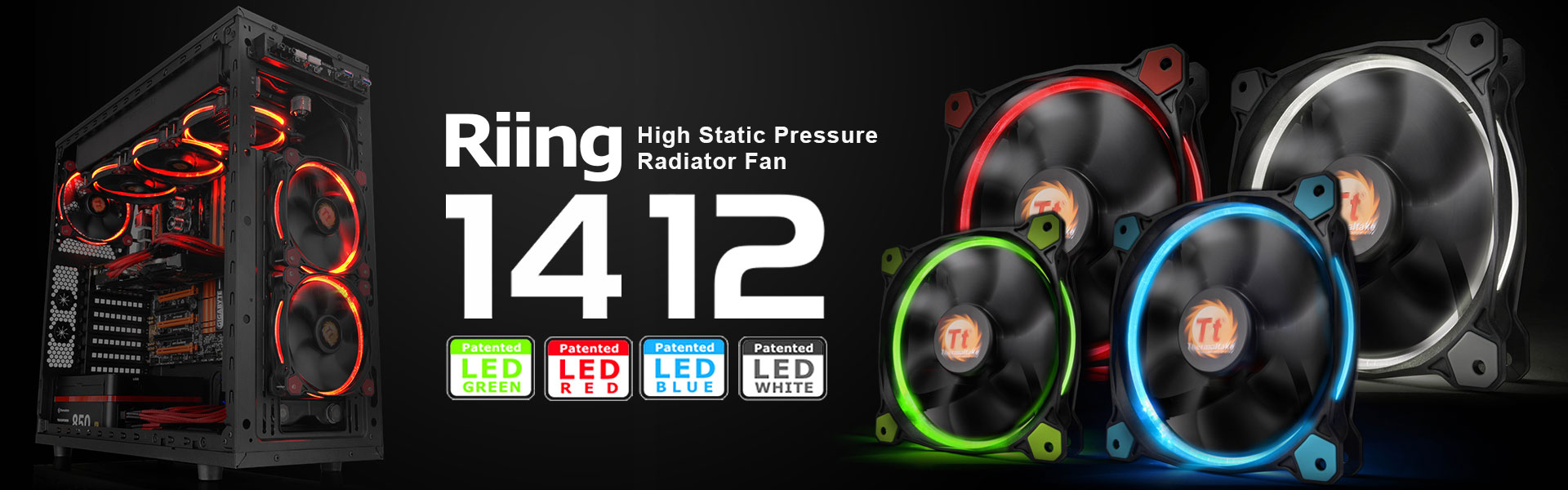 Thermaltake Riing 12 and 14 LED Radiator Fan Series